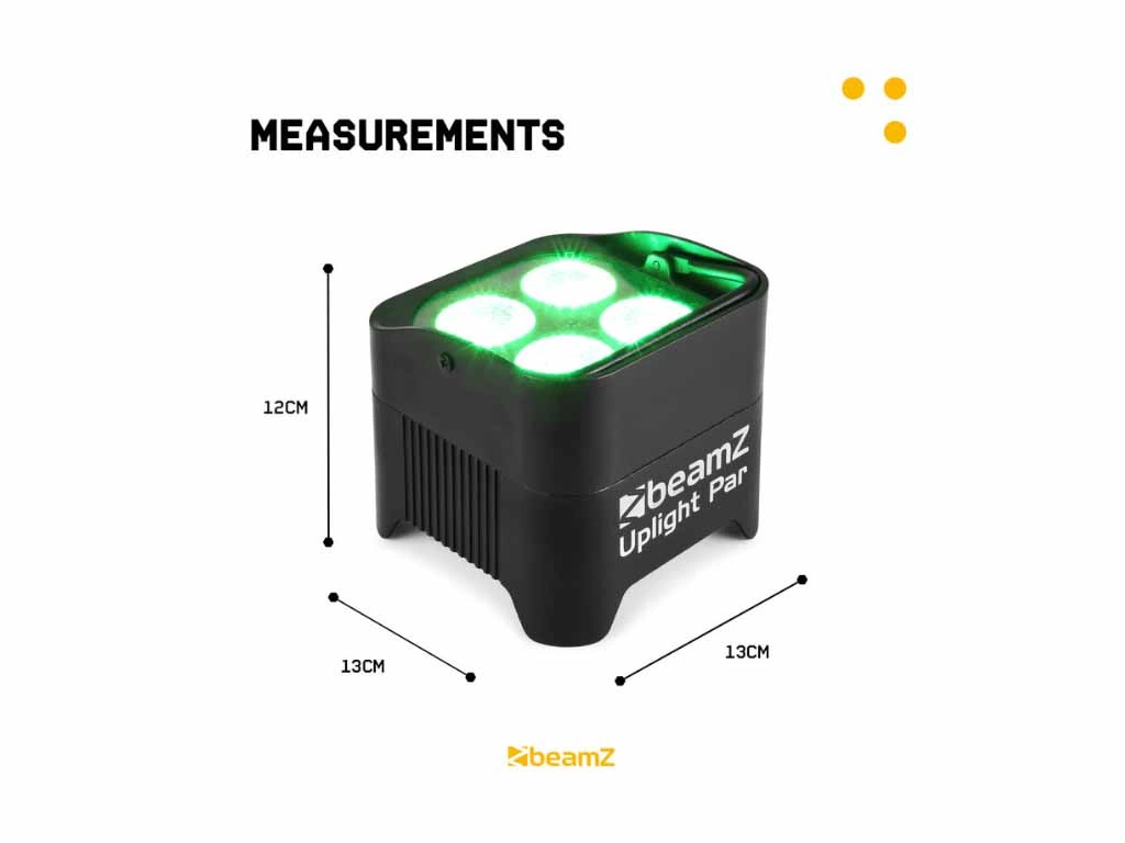 BeamZ BBP94W RGBAW-UV akkumulátoros színező fény